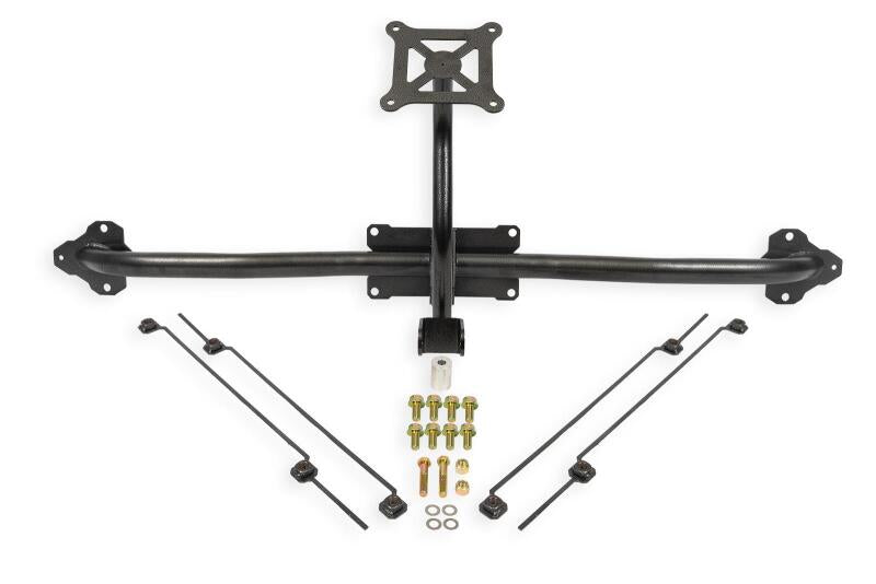 BMR 14-19 Chevrolet Corvette C7 Bolt-On Parachute Mount - Black Hammertone - PM570H