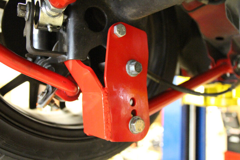 UMI Performance 05-14 Ford Mustang Rear Control Arm Relocation Brackets- Bolt In - 1060-B