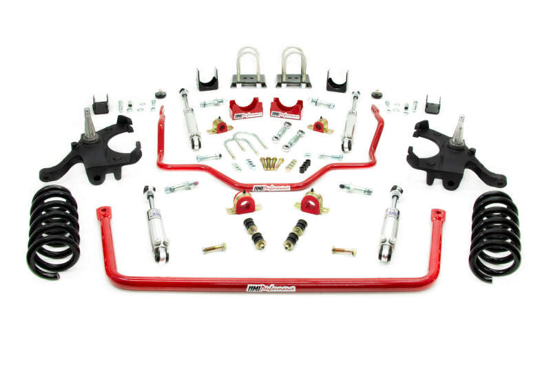 UMI Performance 73-87 GM C10 Handling and Lowering Kit Stage 2.5 4.5in F/6in R Viking Shocks - Red - 64025-R