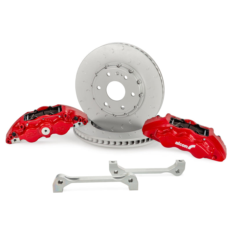 Alcon 19+ Silverado/Sierra 20+ Suburban/Tahoe/Yukon 355x33mm 6-Piston Caliper FRT Brake Kit - Red - ALABKF1559BF58