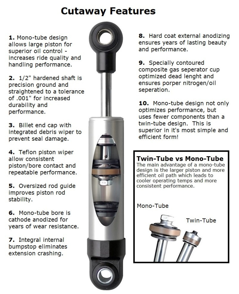 Ridetech 97-13 Chevy Corvette C5 and C6 HQ Series Shock System - 11510110