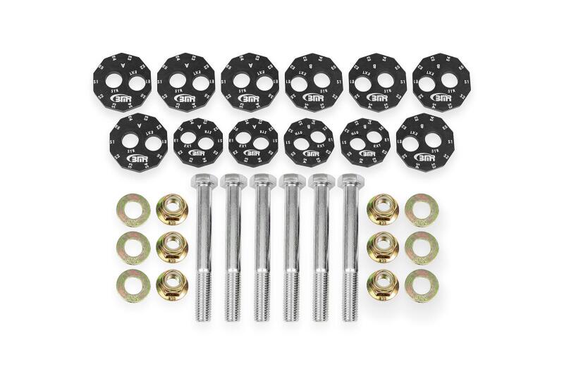 BMR 06-13 Chevrolet Corvette C6 Z06 / 09-13 ZR1 Camber Bolt Kit - Black Anodized - WAK562