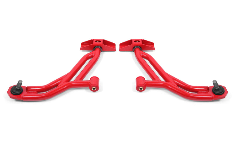 BMR Suspension 05-14 Ford Mustang Lower A-Arms - Red - Non-Adjustable - AA750R