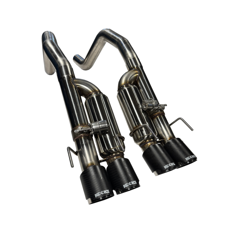 Kooks 09-13 Chevrolet Corvette Z06/ZR1 3in. Valved Axle-Back Exhaust w/ CF Tips - 21606750