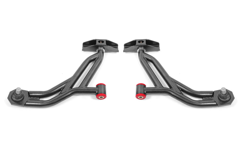 BMR Suspension 05-14 Ford Mustang Lower A-Arms - Black Hammertone - Non-Adjustable - AA750H