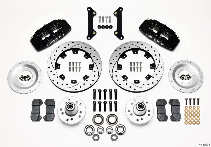 Wilwood Dynapro 6 Front Hub Kit 12.19in Drilled 70-78 Camaro - 140-10738-D