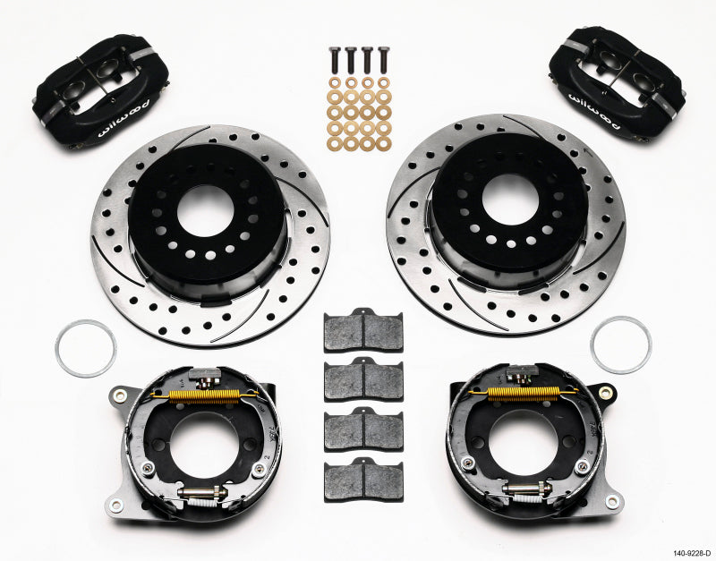Wilwood Forged Dynalite P/S Park Brake Kit Drilled 2005-2014 Mustang - 140-9228-D
