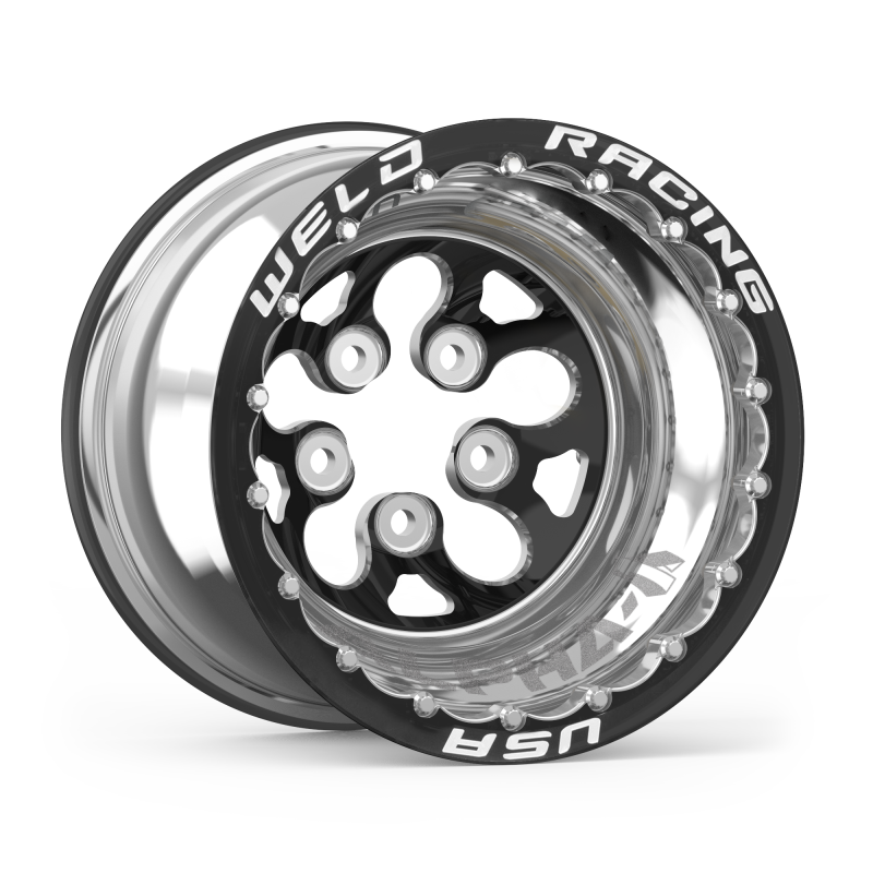 Weld Alpha-1 15x12 / 5x5 BP / 3in. BS Black Wheel - Black Double Beadlock MT - 83B-512416MB