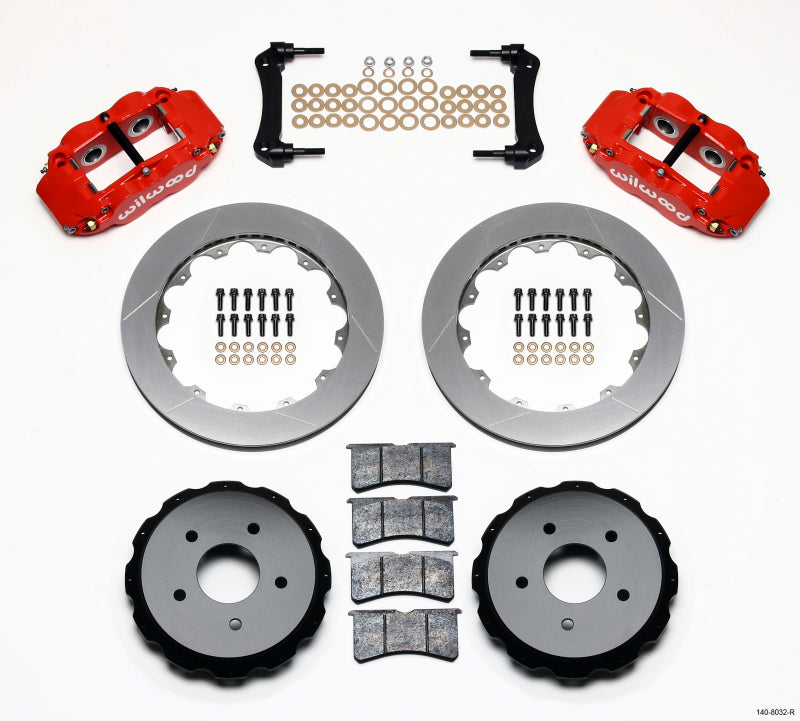 Wilwood Narrow Superlite 4R Rear Kit 12.88in Red 97-04 Corvette C5/Z06 - 140-8032-R