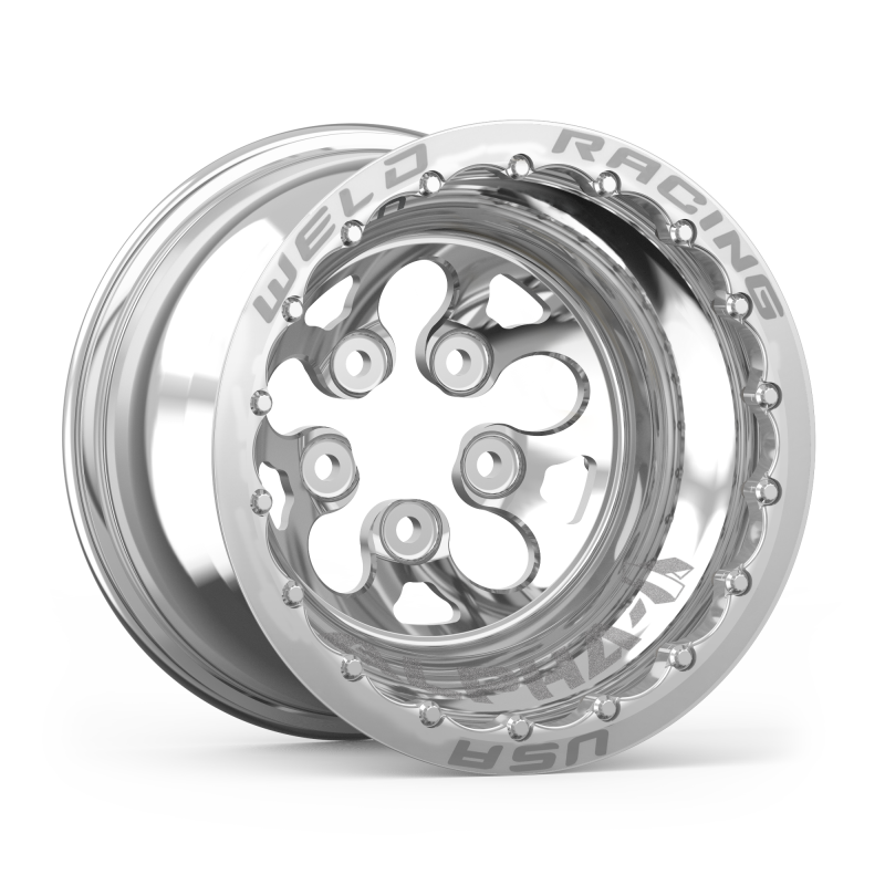 Weld Alpha-1 15x12 / 5x4.75 BP / 3in. BS Polished Wheel - Polished Double Beadlock MT - 83P-512276MP
