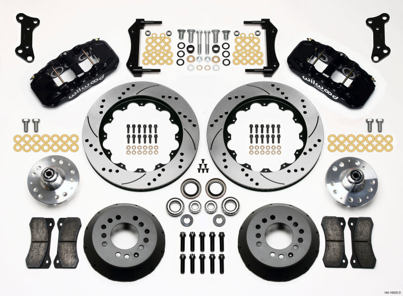 Wilwood AERO6 Front Hub Kit 14.00 Drilled 67-69 Camaro 64-72 Nova Chevelle - 140-10920-D