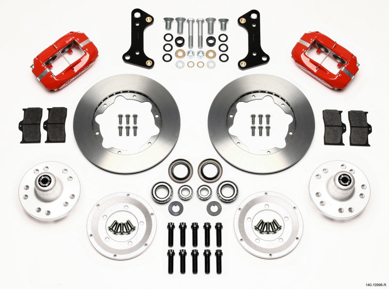 Wilwood Forged Dynalite Front Kit 11.00in Red 67-69 Camaro 64-72 Nova Chevelle - 140-10996-R