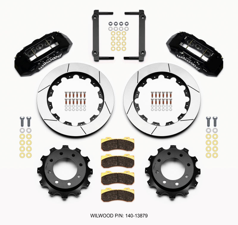 Wilwood TX6R Rear Kit 16.00in Black 1999-2010 GM Trk 2500 HD 4.84 Cntr - 140-13879