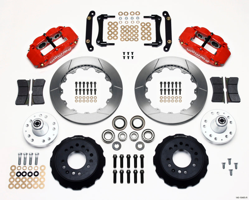 Wilwood Narrow Superlite 6R Front Hub Kit 12.88in Red 70-78 Camaro (*Line Kit Needed*) - 140-10485-R
