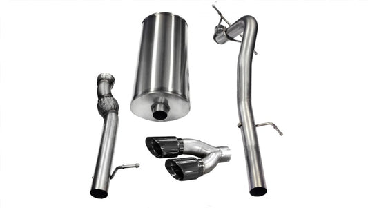 Corsa 2011-2014 GMC Yukon 6.2L V8 3in Cat-Back Single Side w Twin 4in Black Pro-Series Tips - 14882BLK