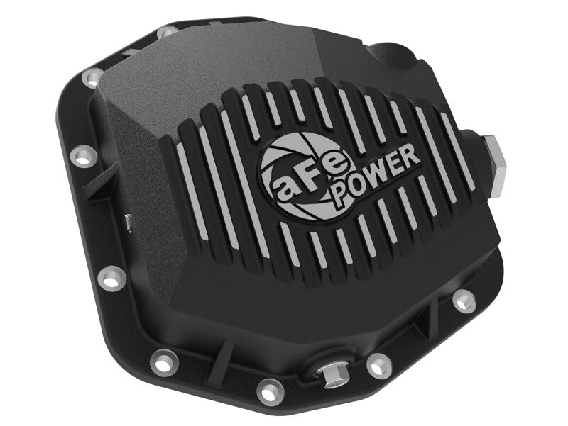 aFe POWER 2021 Ford Bronco w/ Dana M220 Diff Cover w/ Gear Oil Black Street Series w/ Machined Fins - 46-71291B