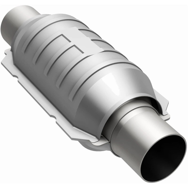 MagnaFlow Conv Univ 2in Inlet/Outlet Ctr/Ctr Round 9in Body L x 5.125in W x 13in Overall L 49 State - 51204