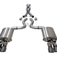 Corsa 2018-2023 Ford Mustang GT Fastback 5.0L 3in Cat-Back System Dual Rear Exit w/ 4in GunmetalTips - 21001GNM