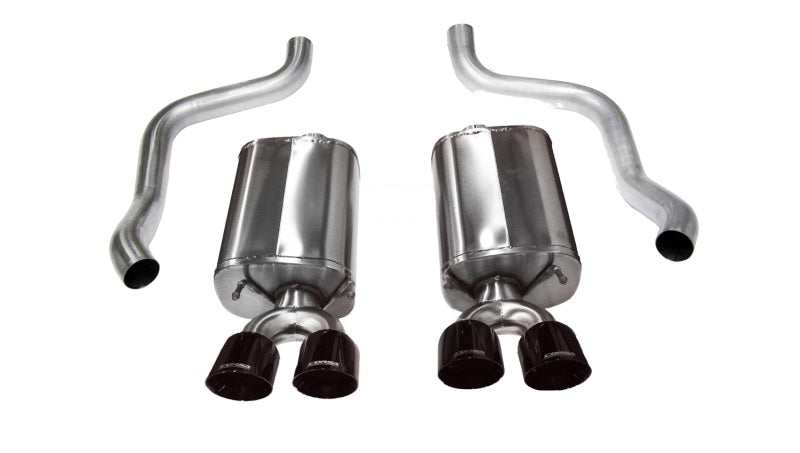 Corsa 2009-2013 Chevrolet Corvette C6 6.2L V8 Black Sport Axle-Back Exhaust - 14108BLK