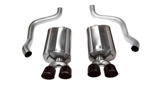 Corsa 2009-2013 Chevrolet Corvette C6 6.2L V8 Black Sport Axle-Back Exhaust - 14108BLK