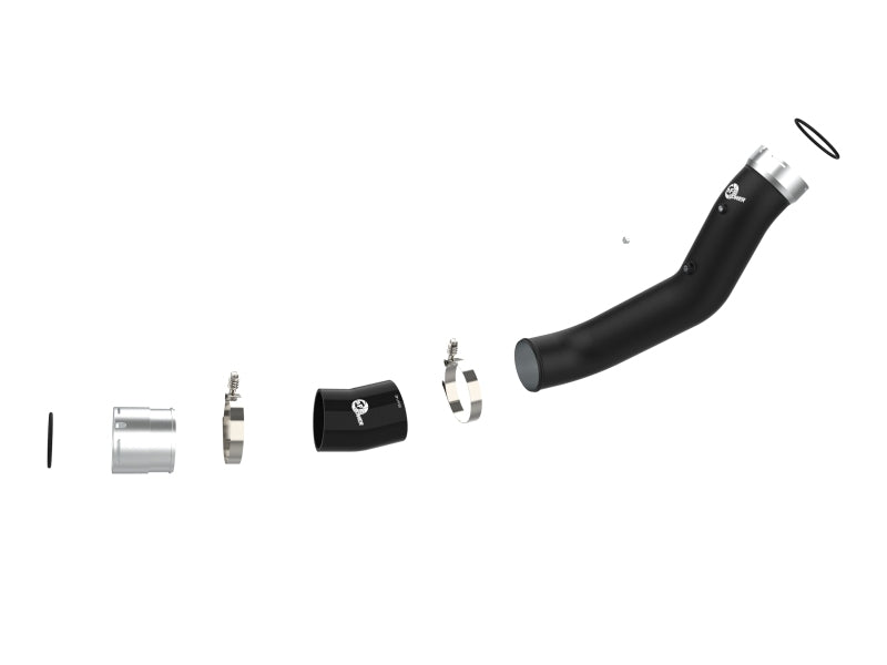 aFe 20-23 GM Diesel Trucks V8 6.6L L5P BladeRunner 3.5in Aluminum Cold Charge Pipe - Black - 46-20449-B