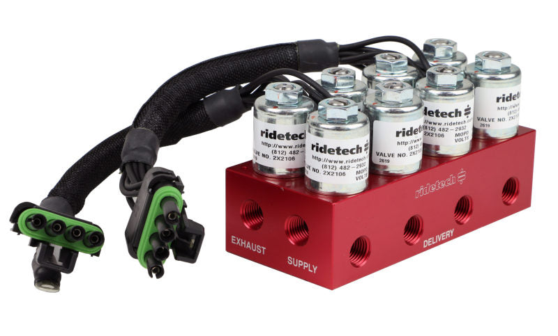 Ridetech RidePro E5 Air Ride Suspension Control System 5 Gallon Dual Compressor 1/4in Valves - 30534100