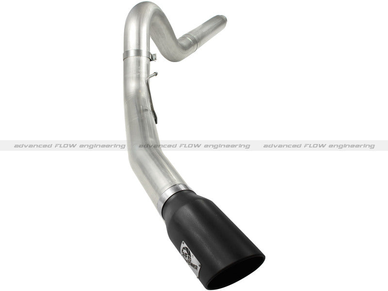 aFe MACHForce XP 5in DPF-Back Stainless Steel Exh Sys, Black tip, Ford Diesel Trucks 08-10 V8-6.4L - 49-43054-B