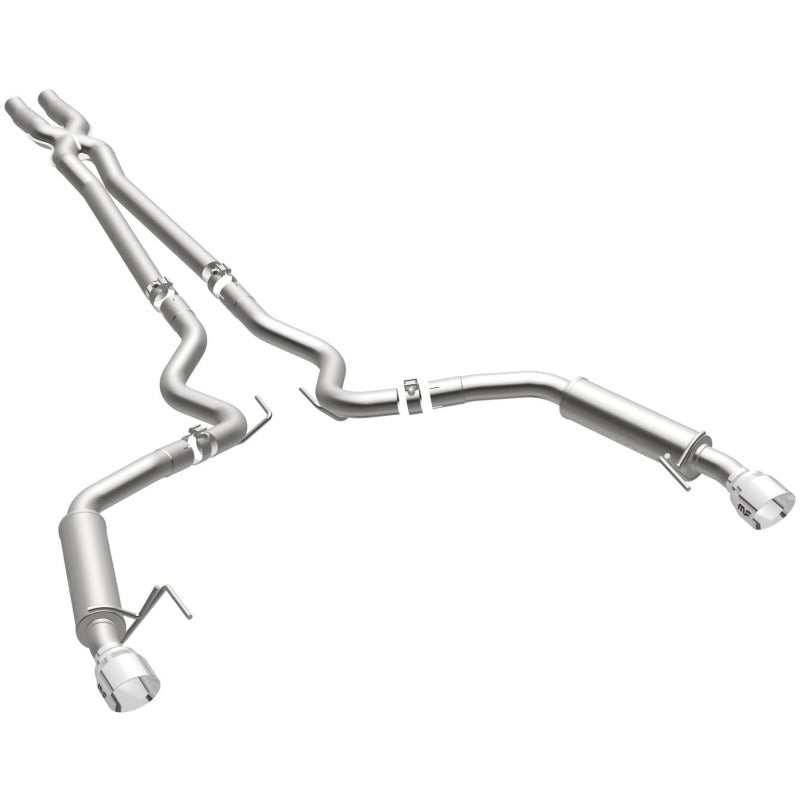 MagnaFlow Cat Back, SS, 2.5in, Competition, Dual Split Polished 4.5in Tips 2015 Ford Mustang V6 3.7L - 19099