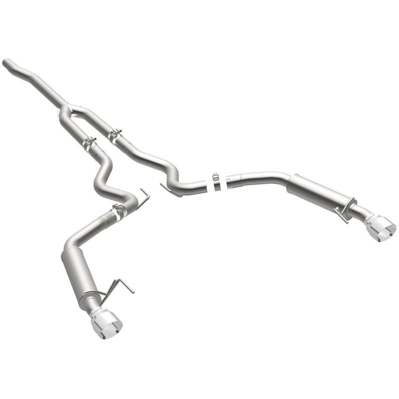 MagnaFlow Cat-Back 15-16 Ford Mustang 2.3L L4 Competition SS 3in Dual Split Rear 4.5in Black Tips - 19256