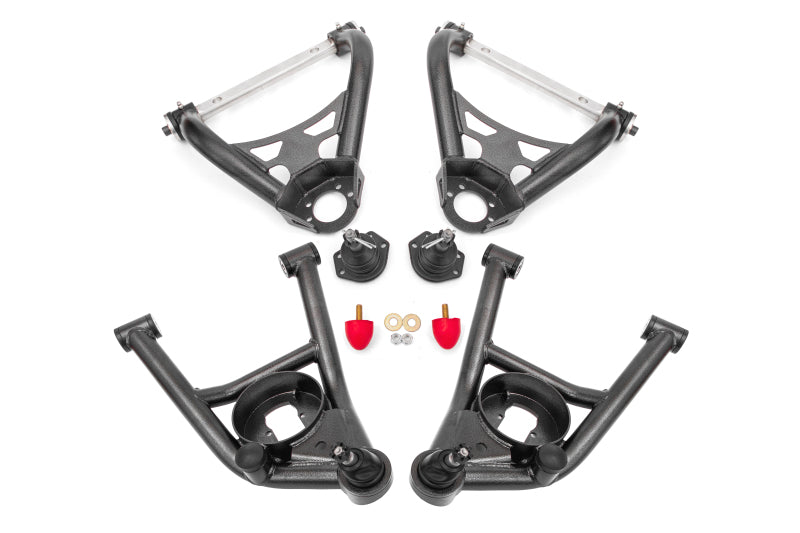 BMR 64-72 GM A-Body Non-Adjustable A-arm Kit - Black Hammertone - AAK401H