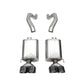 Corsa 06-13 Chevy Corvette C6 Z06 7.0L / 09-13 ZR1 6.2L Black PVD AxleBack Exhaust w/4.5in Twin Tips - 21077BLK