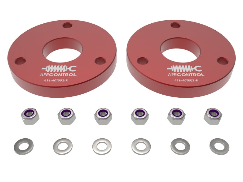 aFe CONTROL 23-24 Chevrolet Colorado ZR2 / GMC Canyon AT4X L4 2.7L (t) 1.25in Leveling Kit - Red - 416-40T002-R