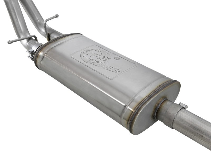 aFe Vulcan Series 3-2.5in 304SS Exh Cat-Back w/ Pol Tips 2019 GM Silverado/Sierra 1500 L4-2.7L (t) - 49-34110-P