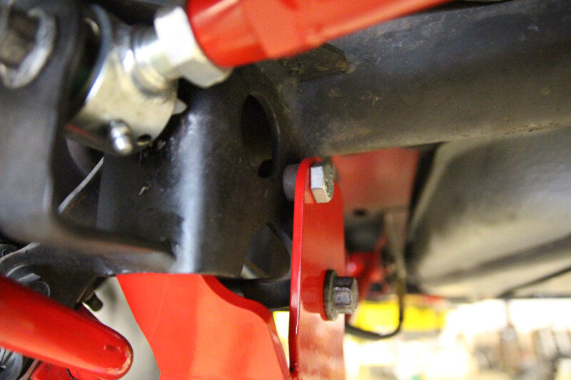 UMI Performance 05-14 Ford Mustang Rear Control Arm Relocation Brackets- Bolt In - 1060-B