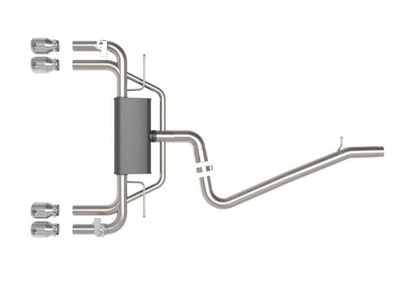 aFe MACHForce XP 3in-2.5in 304SS Exhaust Cat-Back 15-20 Audi S3 L4-2.0L (t) - Polished Tips - 49-36442-P