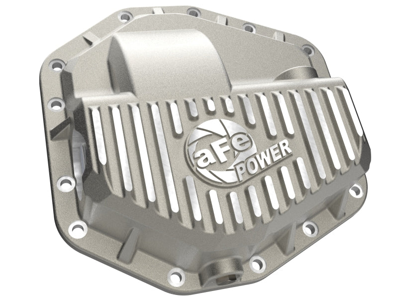 aFe POWER Street Series Front Diff Cover Raw w/ Machined Fins Ford F-250/350 23-26(Dana M235) - 46-71480A