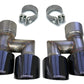 Corsa 2018-2023 Ford Mustang Eco 2.3L Twin 4in Black PVD Pro-Series Tip Kit (Clamps Included) - 21038BLK
