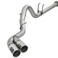 aFe Rebel XD 4in SS Down-Pipe Back Exhaust w/Dual Polished Tips 17-18 Ford Diesel Trucks V8-6.7L(td) - 49-43102-P