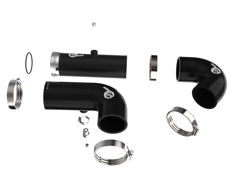 aFe BladeRunner Intercooler Hot & Cold Side Tubes Combo 20-21 GM Trucks 3.0L (td) - Black - 46-20454-B