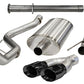 Corsa 2011-2014 Ford F-150 Raptor 6.2L V8 145in Wheelbase Black Xtreme Cat-Back Exhaust - 14760BLK