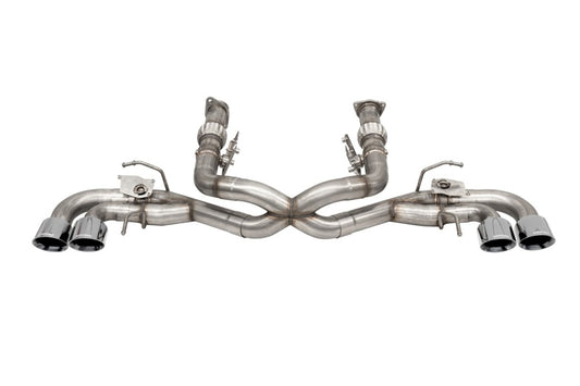 Corsa 2020-2025 Corvette C8 3in Valved Cat-Back 4.5in Pol Quad Tips - Fits Factory NPP Exhaust w/AFM - 21106