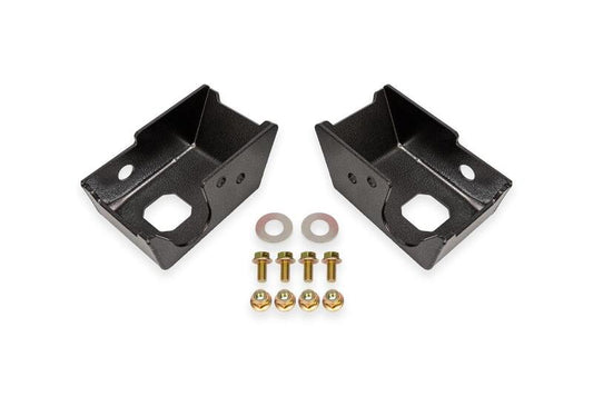 BMR 2021+ Ford Bronco (Exc. Bronco Sport) Rear Shock Mount Skid Plates - Black Hammertone - SG1860H
