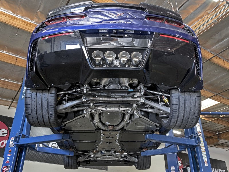 aFe MACHForce XP Axle Back 304SS Exhaust w/ Carbon Fiber Tips 15-19 Chevy Corvette Z06 - 49-34082-1C