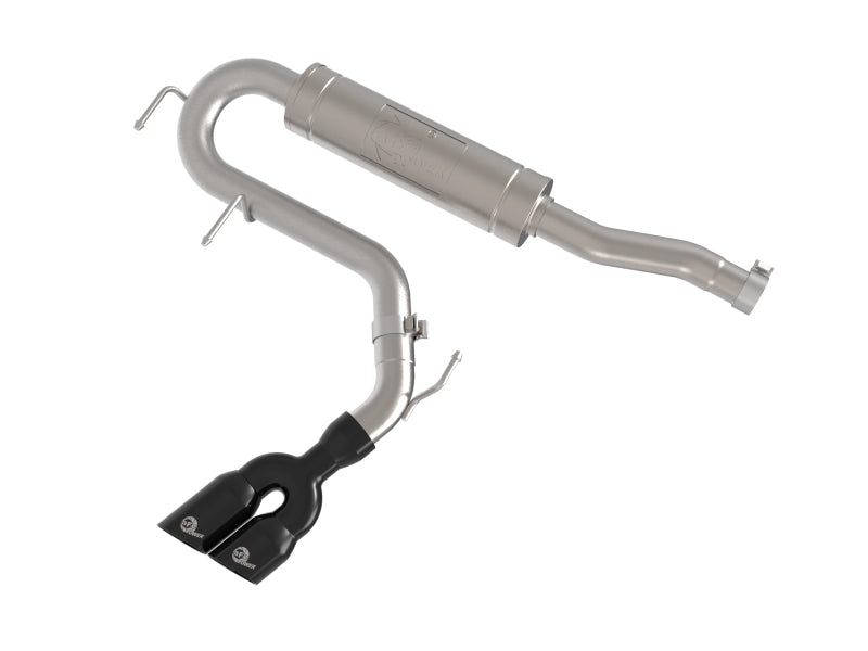 aFe Rebel Series 2-1/2in 304 Stainless Steel Cat-Back w/ Black Tip Ford Maverick 22-26 L4-2.5L FWD - 49-33155-B