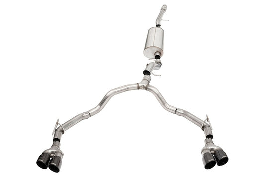 Corsa 2021-2025 Suburban / Yukon XL 6.2L 4WD Dual Rear 3in to 2.75in Sport Cat-Back DW 4in BLK Tips - 21130BLK