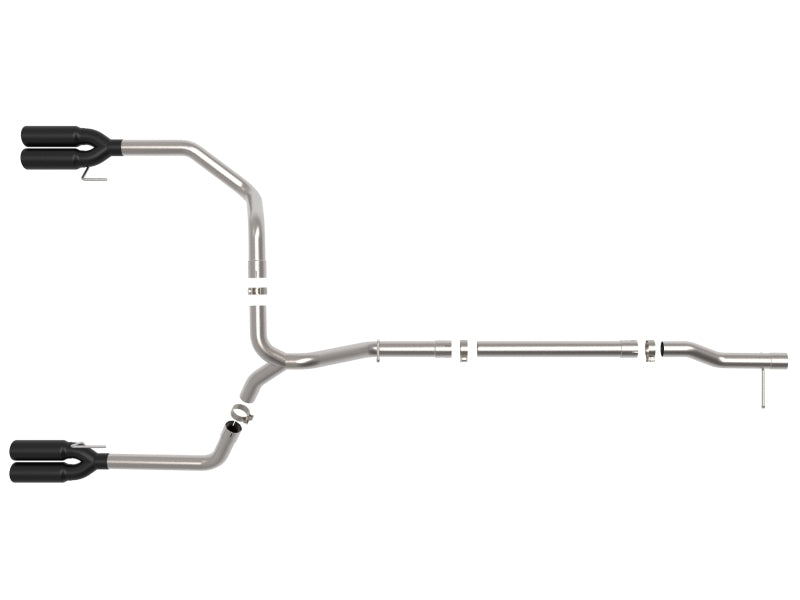 aFe 23-24 GM Trucks L6-3.0L (td) LZ0 Vulcan Series 3in 304 SS DPF-Back Exhaust System w/ Black Tip - 49-34146-B