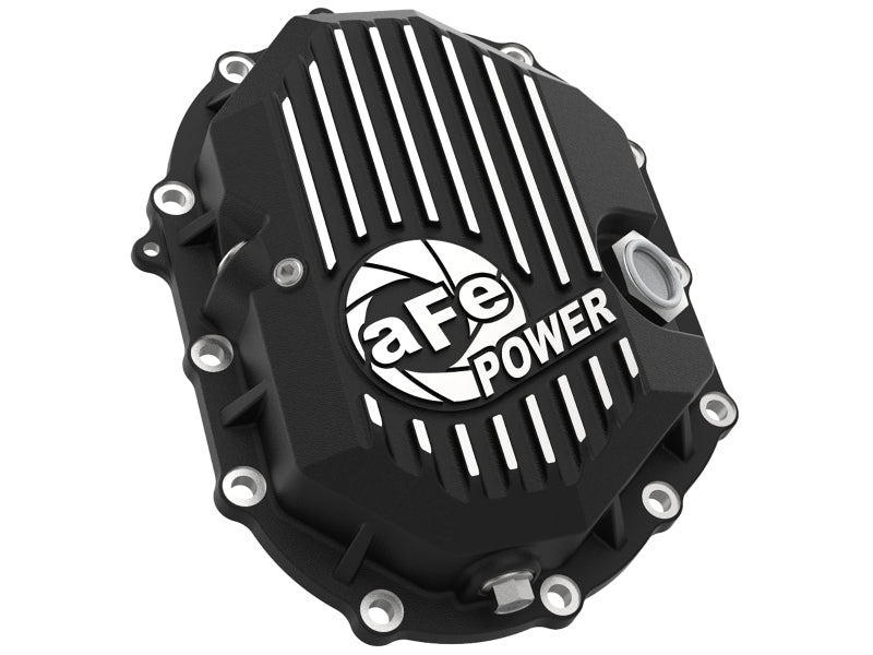 AFE Power 11-18 GM 2500-3500 AAM 9.25 Axle Front Diff Cover Black Machined w/ 2 Qts 75w90 Oil - 46-71051B