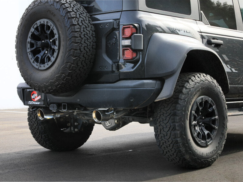 aFe 22-26 Ford Bronco V6 3.0L (tt) Vulcan Series 3in 304SS Cat-Back Exhaust System w/ Polished Tips - 49-33154-P