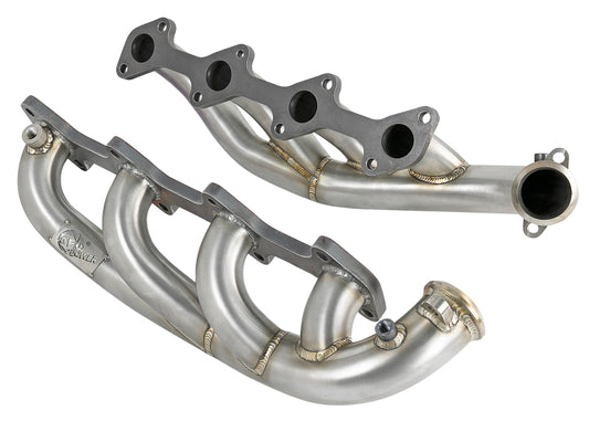 aFe Twisted Steel 1.75-2in 304 SS Headers 03-07 Ford Diesel Trucks V8-6.0L (td) - 48-33022