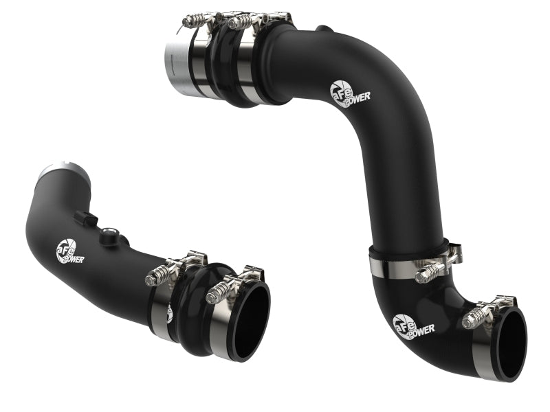aFe 23-24 Ford F250/F350 Super Duty V8-6.7L BladeRunner 3 In. Aluminum Hot and Cold Charge Pipe- BLK - 46-20684-B